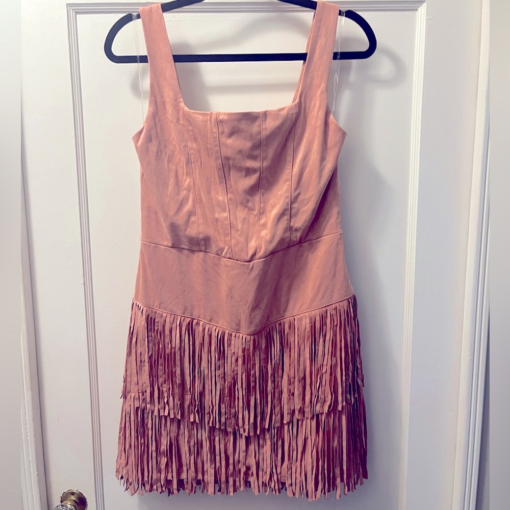 FRANCESCAS short country fringe dress XL